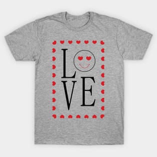 Love Happy Face Gift Ideas For Him Her Boyfriend Girlfriend graphic T-Shirt